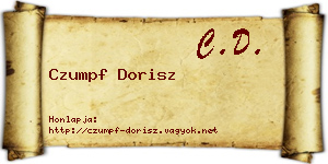 Czumpf Dorisz névjegykártya